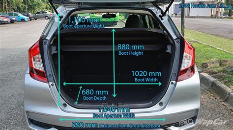 honda jazz boot capacity litres.